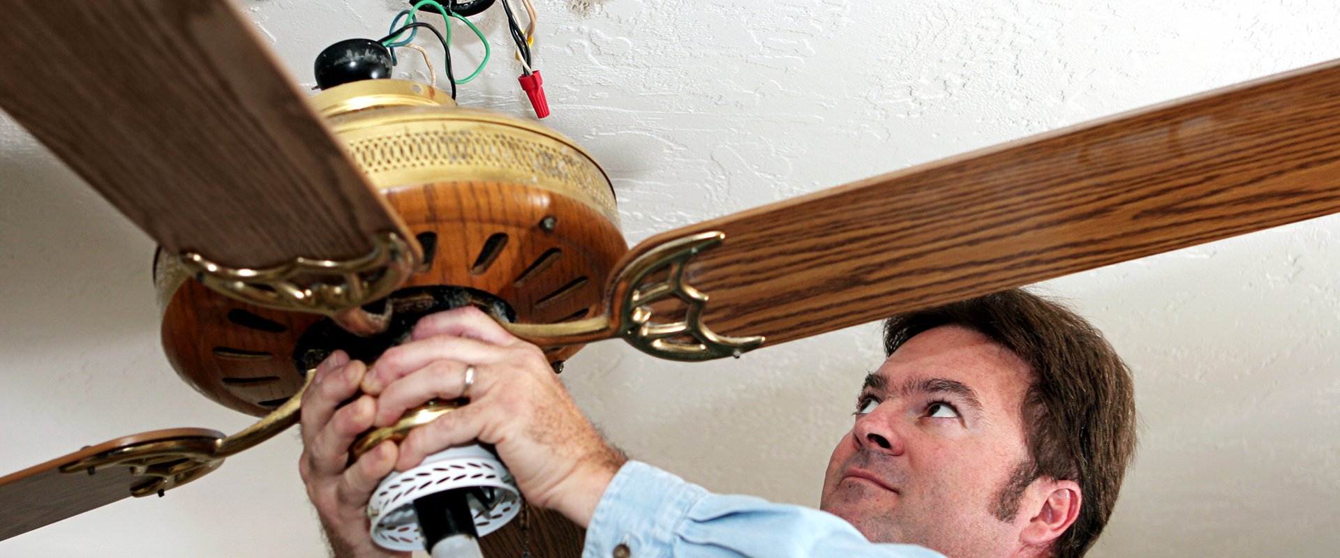 Electrician Performing Ceiling Fan Installation in Southwest Ranches