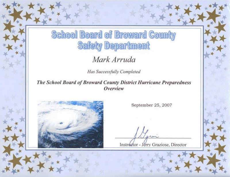 Broward County Safety Department Certification 