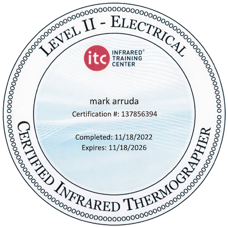 Level II Electrical Certified Infrared Thermographer Certification 